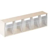 Lockweiler magasin transparent blanc L600xP133xH164mm 5xGr.C PS