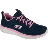 SKECHERS Baskets basses 'Graceful Get Connected' bleu marine / rose