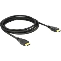 DeLOCK - Câble HDMI avec Ethernet - HDMI mâle pour HDMI mâle - 1 m - triple paire torsadée blindée - noir - support 4K