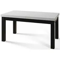 Alpi Möbel Table à manger rectangulaire extensible - Table de salon, de cuisine et de salle à manger - Table avec pieds en bois - Construction robuste - Dimensions de 170 à 250 cm - Couleur blanche - Collection