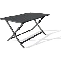 DCB Groupe Table de jardin pliante en aluminium