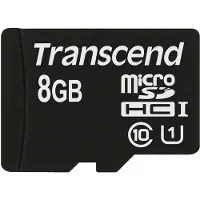 Transcend microSDHC 8GB Class 10 UHS-I 400x + adaptateur SD