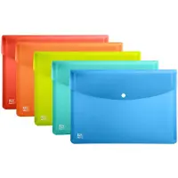 Oxford URBAN Dépliant URBAN Dépliant Envelope avec clip, A4,Rigid translucent plastic, Package of 5 pcs.