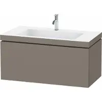 Duravit L-Cube c-bonded Ensemble suspendu, 1 tiroir, sans trop-plein, 1 trou pour robinet, 1000x500x480mm, LC6918O9090
