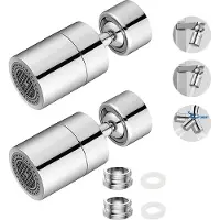 Markenlos 2 pièces robinet d'appoint Robinet d'eau gazeuse 360 ° pivotant économiseur d'eau en chrome M22- M24 robinet en laiton aérateur avec 2 flux double fonction pour la cuisine salle de bains