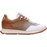 Hispanitas pour femme. BHV253869 Baskets Kansas blanc (36), Cuir, Marron, 3 à 5 cm, Lacets, Casuel