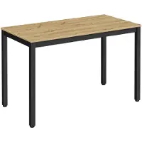 Leobert Table - - Tessa - Chêne Artisan/Pieds Noirs - 120 X 60 X 76 Cm