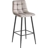 Leobert Hocker ARCETO - velours beige foncé / pieds noirs x 1