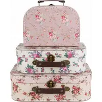 Sass & Belle Set de valises à roses vintage (set 3) -