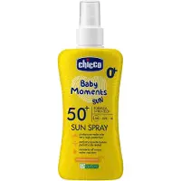 Chicco Baby Moments Sun spray solaire pour enfant SPF 50+ 0 m+ 150 ml