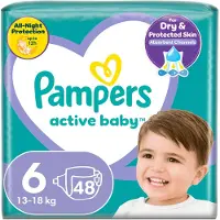 Pampers Active Baby, couches, taille 6, 13-18 kg, 48 pcs