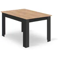 Leobert Table - - Np - Chêne Craft + Noir - 120 X 80 X 75 Cm