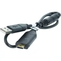 VHBW Câble de données USB compatible avec Samsung Digimax NV100HD, NV24, TL34HD, NV100, NV24HD, TL34 appareil photo - Cordon adaptateur, 150 cm