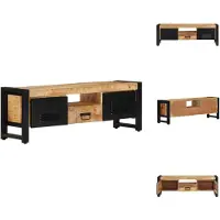vidaXL Armoire TV 120x30x40 cm en bois massif de manguier - Meuble TV