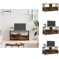 vidaXL Armoire TV Chêne Sonoma 90x33x45 cm Bois composite & fer - Meuble TV
