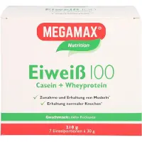 MEGAMAX Basic & Active Protéine 100 Poudre Mélange de saveurs, 210 g de poudre