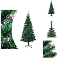 vidaXL Arbre de Noël artificiel pointes irisées vert 120 cm PVC - Sapins de Noël