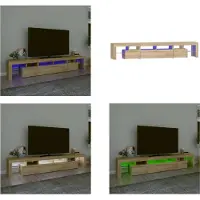 vidaXL Armoire TV avec lampes LED Chêne Sonoma 230x36,5x40 cm - Armoire TV - Armoires TV - Support TV - Armoire média