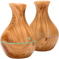 Retoo Humidificateur d'air Diffuseur d'huile Ultrasonique LED Diffuseur d'huile d'aromathérapie Lampe de chambre Bureau Yoga Pure Aroma Light Wood Brown