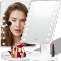 Retoo Miroir cosmétique avec éclairage de maquillage LED Miroir mural avec éclairage LED Lumière de maquillage éclairée Hollywood