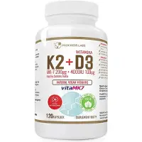Progress Labs Vitamine K2 MK-7 200 µg + D3 4000 IU 100 µg, 120 gélules végétaliennes