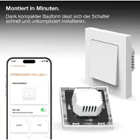 Osram SMART+ WiFi Matter interrupteur mural, 1 canal, 10AX, IP20, blanc, interrupteur relais, encastré, 27mm