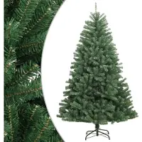 vidaXL Sapin de Noël artificiel à charnières avec support vert 150 cm
