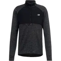 New Balance T-Shirt fonctionnel 'Athletics' noir / noir chiné