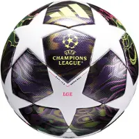 Adidas Balle 'UEFA Champions League Final' vert clair / rose néon / noir / blanc