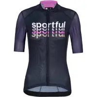 Sportful Supergiara Logo 2 Short Sleeve Jersey Bleu M Femme