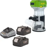 Procraft POB24bb Fraiseuse multifonctions sans fil 20 V 6 / 8 mm Brushless + 2x batterie 4,0 Ah + chargeur