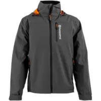 Husqvarna XPLORER veste imperméable et coupe-vent avec fermeture éclair, graphite, L