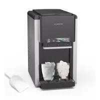 Klarstein ArcticBlend 3-en-1 machine à glaçons, 20 kg/24 h, glaçons & glace pilée, distributeur d'eau, réservoir 6 L, acier inoxydable, machine à glaçons maison, gris foncé