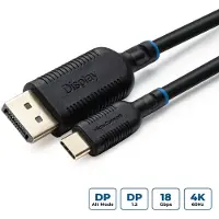 Microconnect Câble USB-C Displayport 5m (5 m), Câble vidéo, Noir