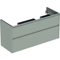 Geberit Renova Plan armoire sous lavabo double, avec 2 tiroirs, 124,5x60,6x44,6cm, 504.033.IK.1