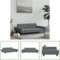 The Living Store lit pour chien gris foncé 100x54x33 cm velours