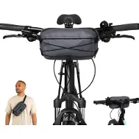 OEM Sacoche de vélo 2 en 1 grise et casque pour les voyages à vélo - housse de protection pour casque de vélo - imperméable.
