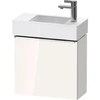 Duravit D-Neo, sous-lavabo en console suspendu, 484x440x222mm, 1 porte, charnières à gauche, avec poignée chromée, DE4219L10220000