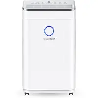 Bloomfold Déshumidificateur - 20L par jour - Fonction Lavage-Séchage incluse - Convient au salon, à la chambre, à la cave et à la salle de bain - Déshumidificateur - Blanc
