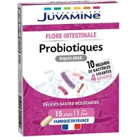 Juvamine PROBIOTIQUES EQUILIBRE 4 souches Digestion 15 gélules