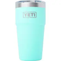 Yeti Rambler Stackable Cup 20oz Mag Slider Lid, Seafoam, tasse thermos empilable avec couvercle, 591 ml