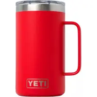 Yeti Rambler Stackable Mug 2.0 24oz Mag Slider Lid, Rescue Red, mug thermos empilable avec couvercle, 710 ml