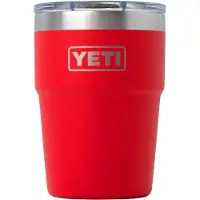 Yeti Rambler Stackable Cup 16oz Mag Slider Lid, Rescue Red, tasse thermos empilable avec couvercle, 473 ml