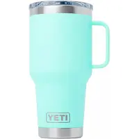 Yeti Rambler Travel Mug 30oz Stronghold Lid, Seafoam, mug de voyage thermos avec couvercle, 887 ml