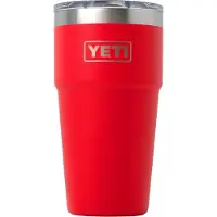 Yeti Rambler Stackable Cup 20oz Mag Slider Lid, Rescue Red, mug thermos empilable avec couvercle, 591 ml