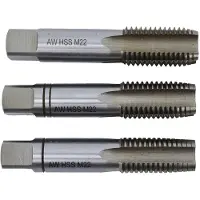 AWTOOLS Jeu de 3 tarauds HSS M2 M8x1 00 Black Line filetage ;