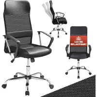 Casaria Fauteuil chaise de bureau noire inclinable