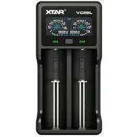 XTAR Chargeur de batterie VC2SL pour batteries Li-ion / Ni-MH / Ni-CD 18650