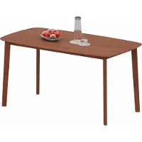Youjia Table de salle à manger, style campagnard, surface laquée, bois, 150 x 80 cm, marron