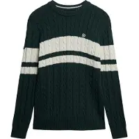 Superdry Pull-over vert foncé / blanc